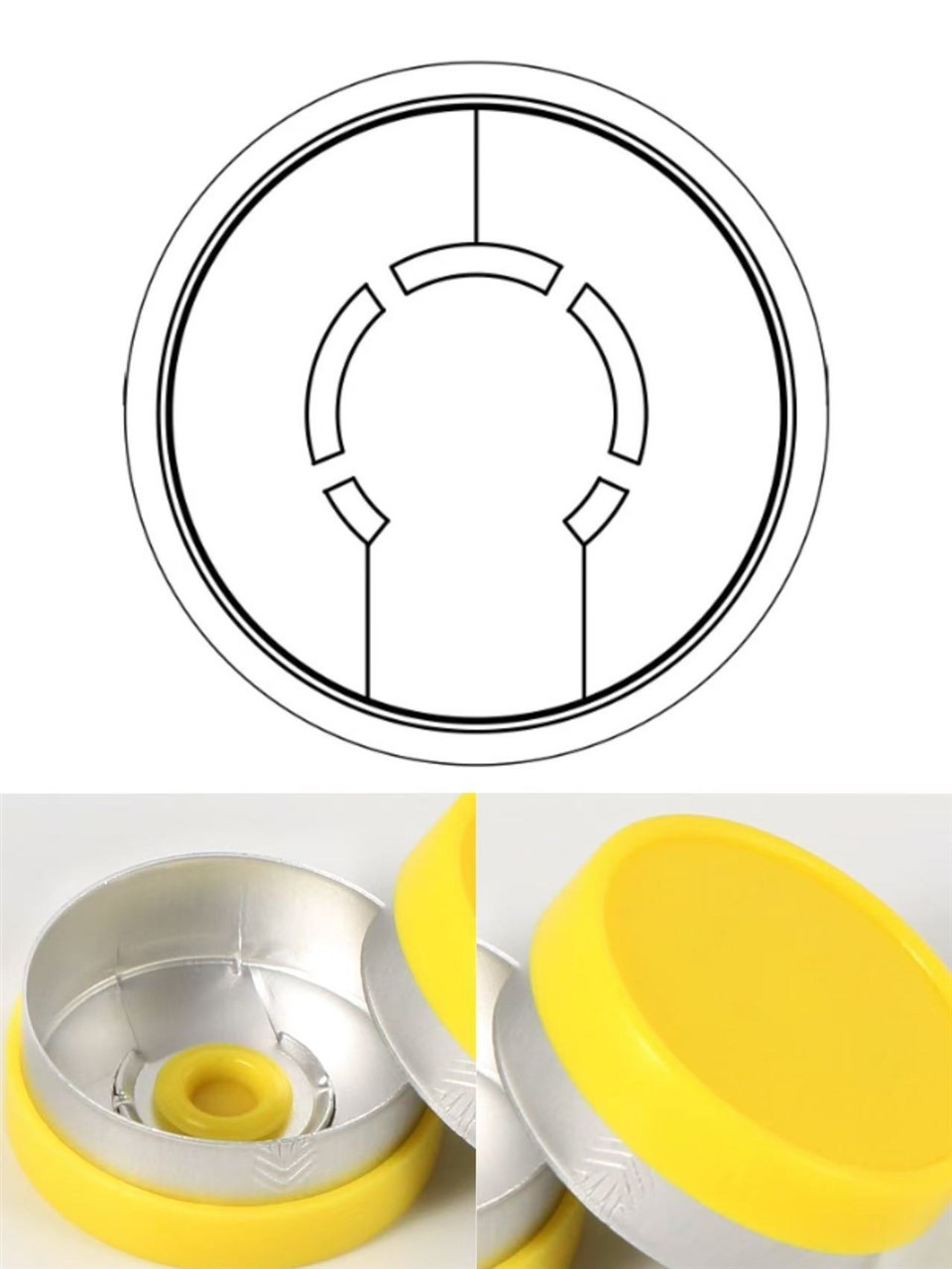 393 フロストイエロー 20mm フリップオフシール
